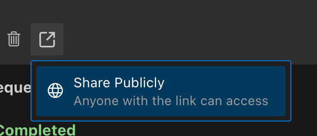 Share Publicly option